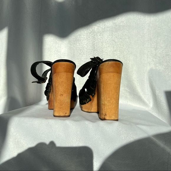 Suede Studded Platform Sandals - Picture 6 of 7